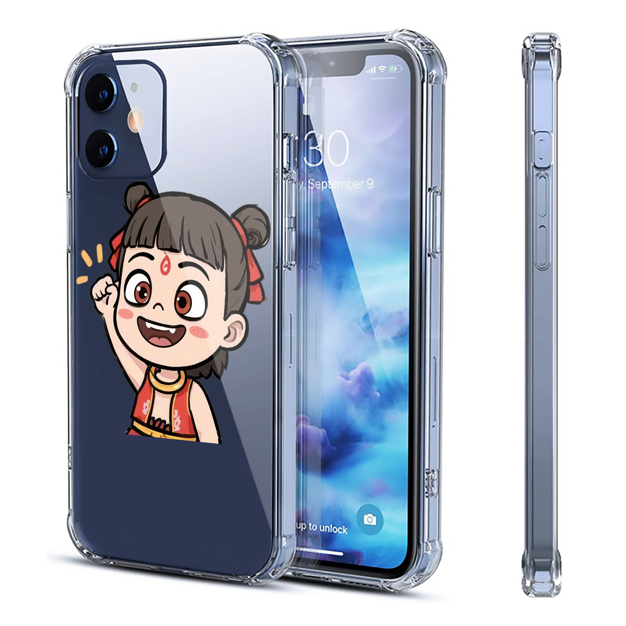 （画像用） Ne Zha 2 ナタ 魔童の大暴れ 【iPhone 12シリーズ対応】透明スマホケース（クリアソフトケース）
